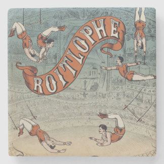 Vintage Victorian Circus  Stone Coaster