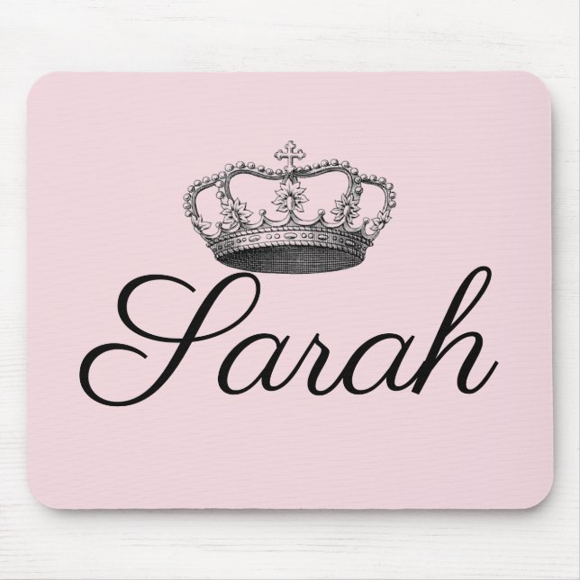 Vintage/Victorian Crown Engraving Personnalised Mouse Pad (Front)