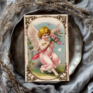 Vintage Victorian cupid angel Valentine's day Tissue Paper