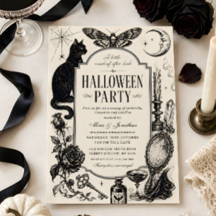Vintage Victorian Curio Halloween Party Invitation