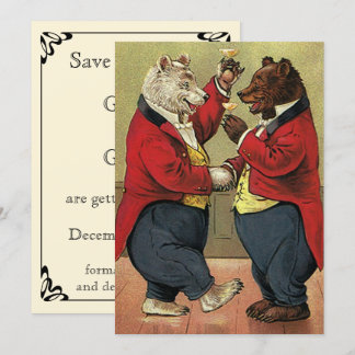 Vintage Victorian Dancing Bears Save the Date