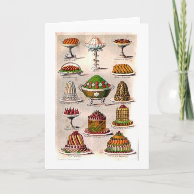 Vintage - Victorian Desserts, Card (Front)