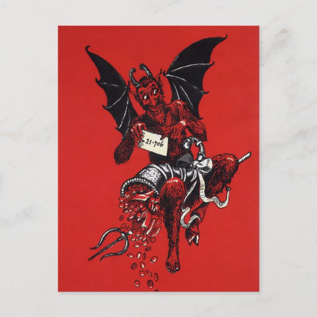 Vintage Victorian Devil Postcard (Front)
