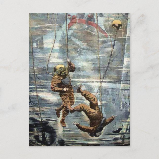 Vintage Victorian Divers Postcard (Front)
