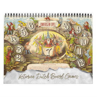 Vintage Victorian Dutch Board Games Calendar