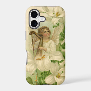 Vintage Victorian Easter, Angel Harp Lily Flowers