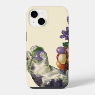 Vintage Victorian Easter Bunny, Flowers and Eggs iPhone 14 Case