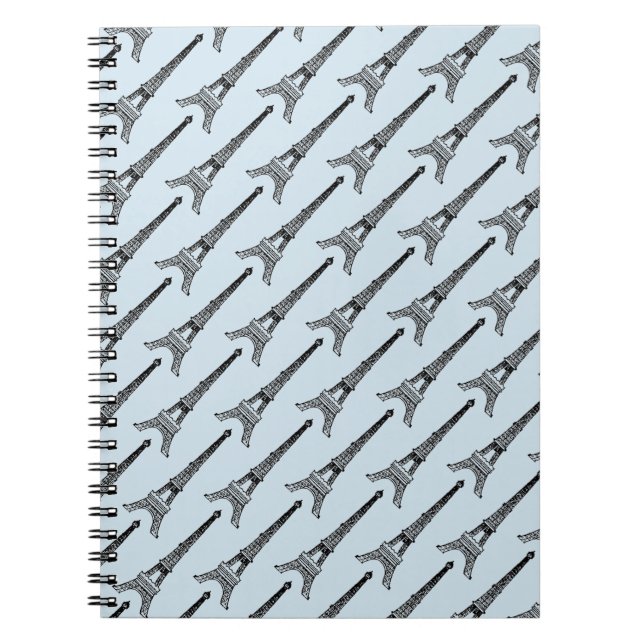 Vintage/Victorian Eiffel Tower Engraving Notebook (Front)