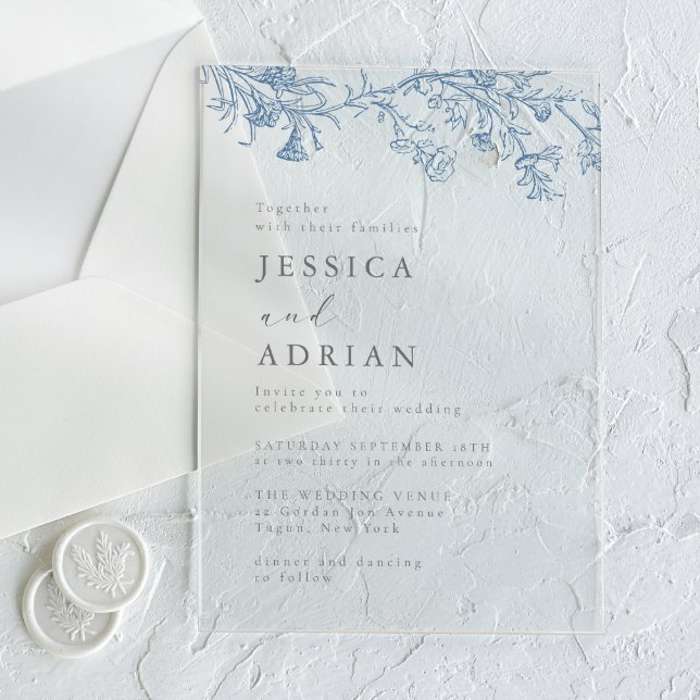 Vintage Victorian Elegant Wedding Acrylic Invitations (Creator Uploaded)