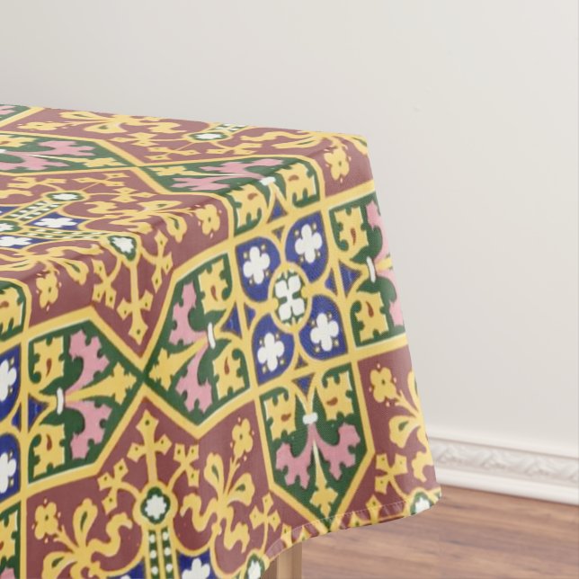 Vintage Victorian Era 1870 Pattern Tablecloth (In Situ)