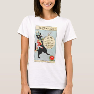 Vintage Victorian-Era Black Cat Magazine Cover T-Shirt
