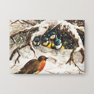 Vintage Victorian era Christmas Card, Birds