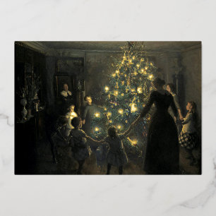 Vintage Victorian Era Happy Christmas Tree