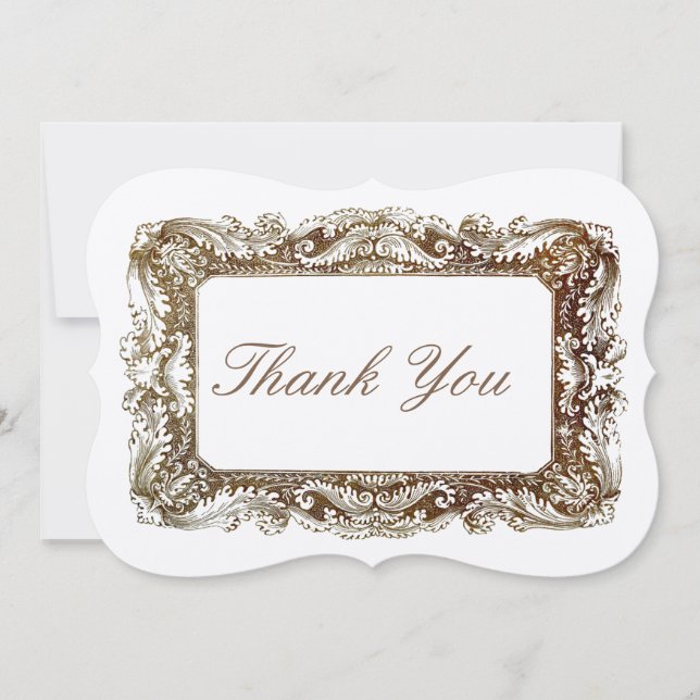 Vintage Victorian Era Thank You Card Template (Front)