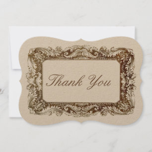 Vintage Victorian Era Thank You Card Template