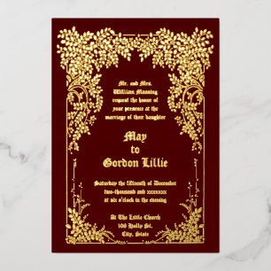 Vintage Victorian Era Tree Foliage Wedding