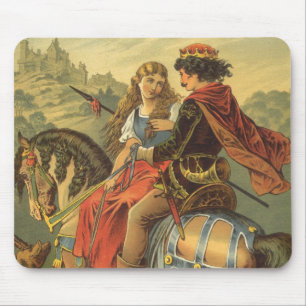 Vintage Victorian Fairy Tale, Brother and Sister Mouse Pad
