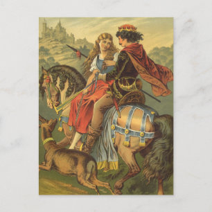 Vintage Victorian Fairy Tale, Brother and Sister Postcard