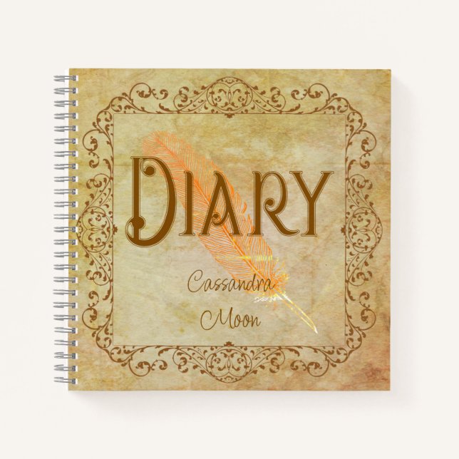 Vintage Victorian Fairytale Diary Notebook (Front)