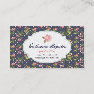Vintage Victorian Floral Any Occupation Business Card