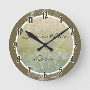Vintage Victorian Floral Lace Personalised Clock