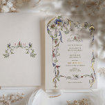 Vintage Victorian Floral Ornaments Wedding<br><div class="desc">Foil Vintage Victorian wedding invitations in a floral, romantic, and whimsical design. Victorian flourishes complement classic art deco fonts. Please enter your custom information, and you're done. If you wish to change the design further, click the blue "Customise It" button. Thank you so much for considering my design for your...</div>