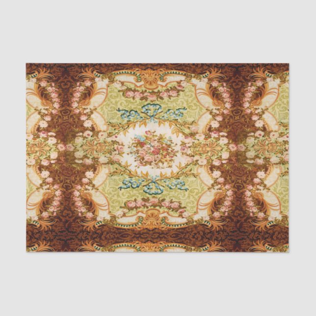 Vintage Victorian Flower Elegant Tissue Paper (Front)