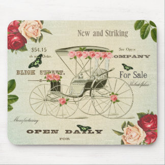 Vintage victorian girly mousepad w flowers