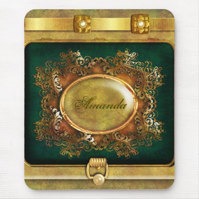 Vintage victorian gold mouse pad (Front)