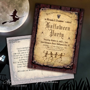 Vintage Victorian Gothic Halloween Party Postcard