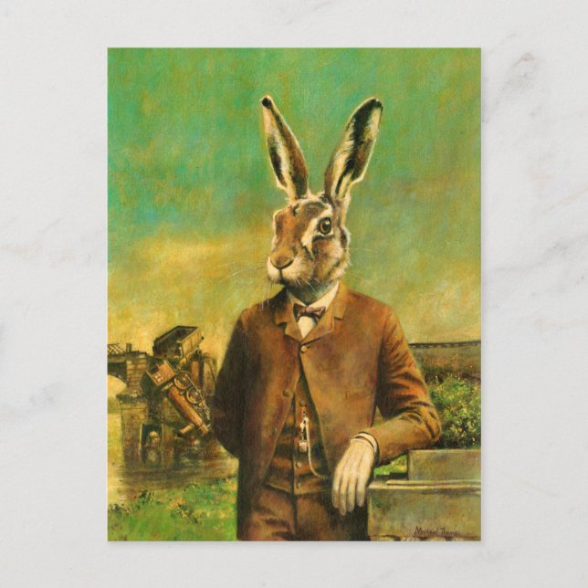 Vintage Victorian Hare Postcard (Front)