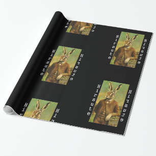 Vintage Victorian Hare Wrapping Paper