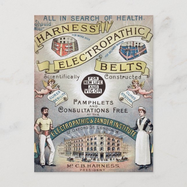 Vintage Victorian Harness Advertisement Postcard (Front)