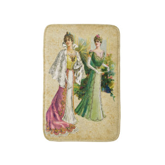 Vintage Victorian Ladies Fashion Bath Mat