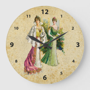 Vintage Victorian Ladies Fashion Clock