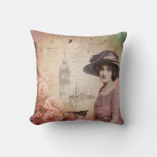 Vintage Victorian Lady Cushion