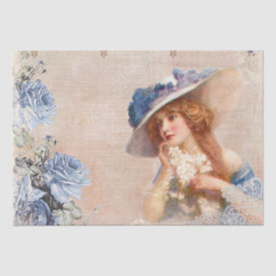 Vintage Victorian Lady Decoupage Tissue Paper 
