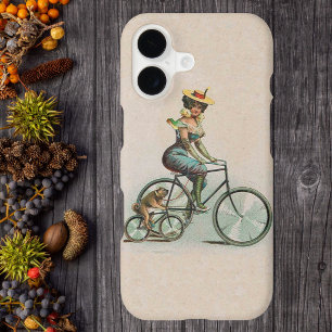 Vintage Victorian Lady Dog Bicycle