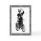 Vintage Victorian Lady on Bicycle Illustration