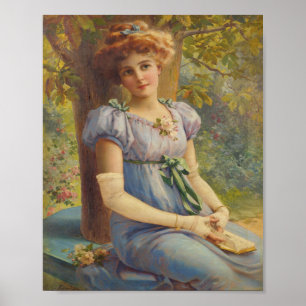 Vintage Victorian Lady Portrait Art Poster