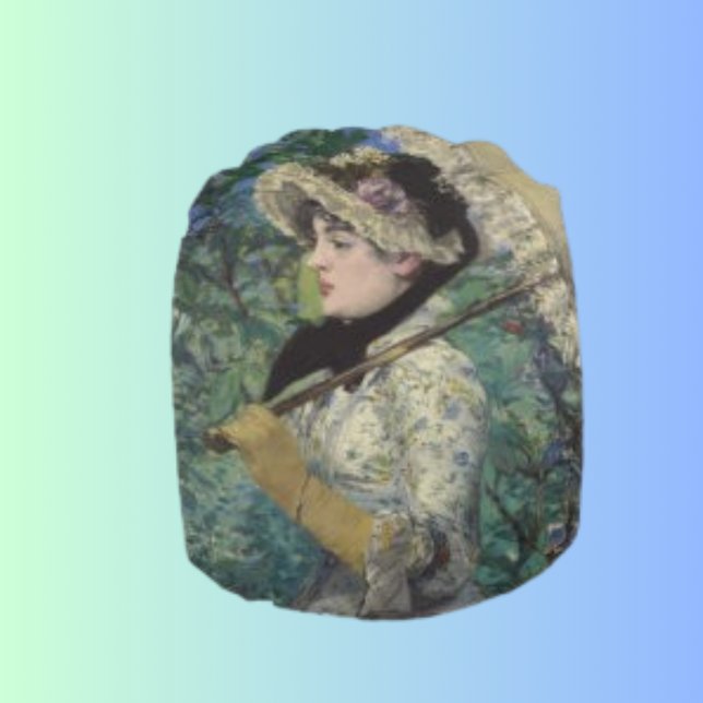 Vintage Victorian Lady Umbrella Throw Pillow (Creator Uploaded)