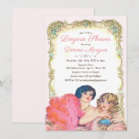 Vintage Victorian Lingerie Shower Invitation