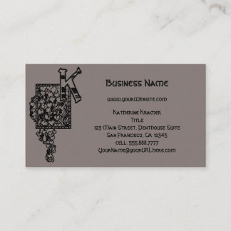 Vintage Victorian Monogram Elegant Letter K Business Card