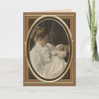 Vintage Victorian Mother & Baby Child Portrait