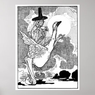 Vintage Victorian Mother Goose by Charles Robinson Poster