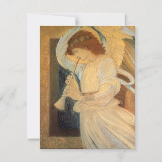 Vintage Victorian Music Angel, Christmas Party Invitation (Front)