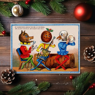 Vintage Victorian Odd Christmas Card