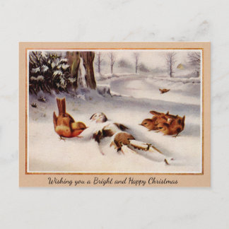 Vintage Victorian Odd Christmas Postcard
