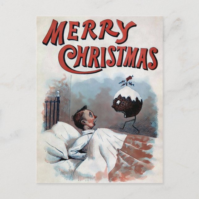 Vintage Victorian Odd Christmas Postcard (Front)