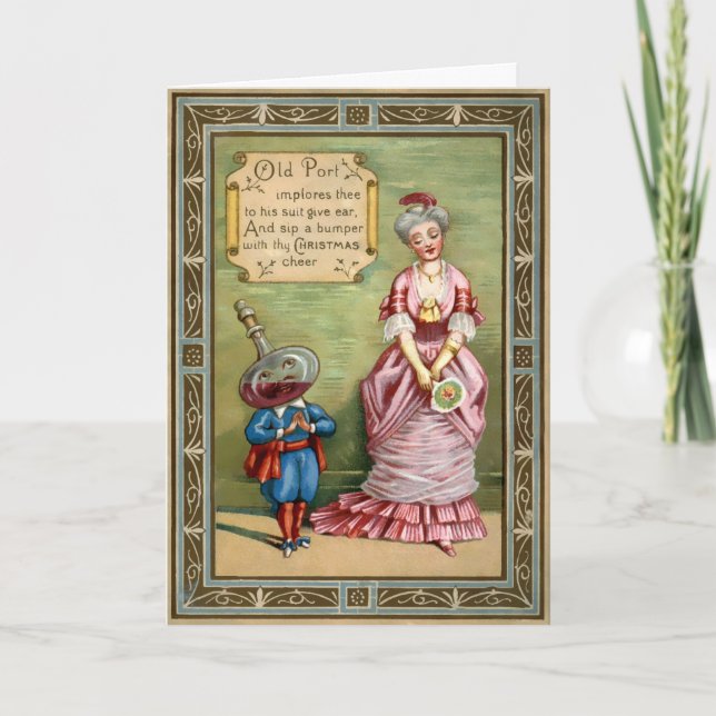 Vintage Victorian Odd Holiday Card (Front)
